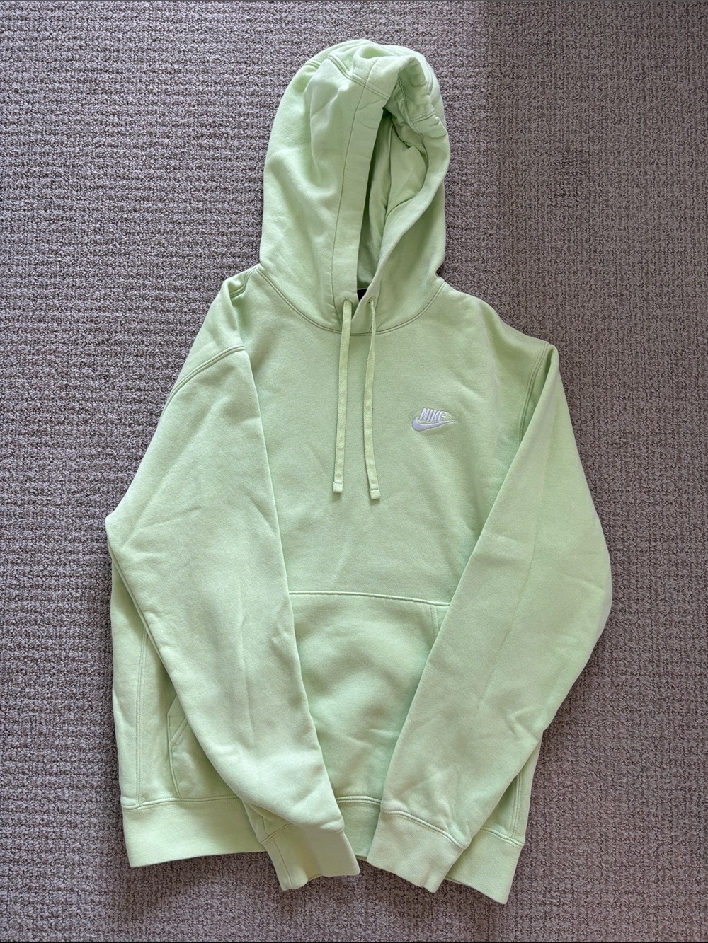Nike Light Lime Green Hoodie with Embroidered Logo